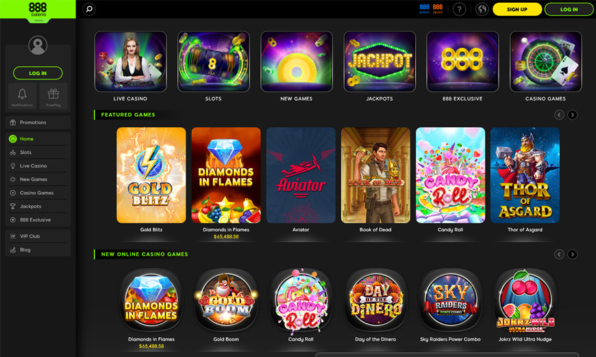 888casino Homepage